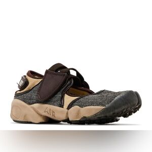 Vintage Nike Women's Air Rift+ "Boulder Zigzag" Herringbone Tweed Tabi Shoes, 9